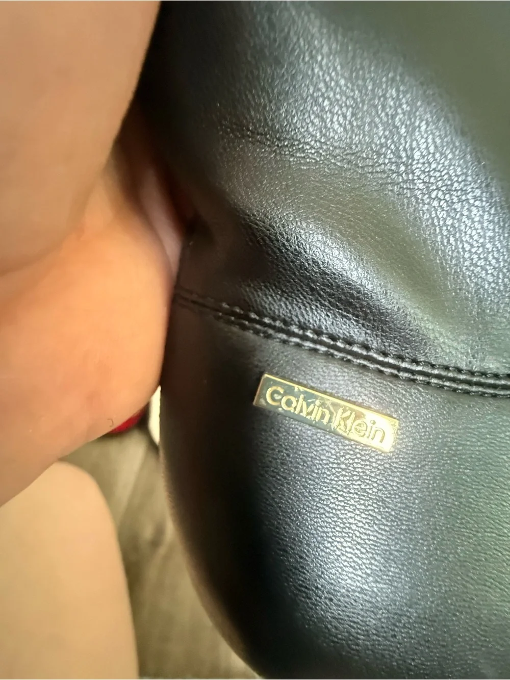 Calvin Klein Black Over-the-Knee High Heel Boot